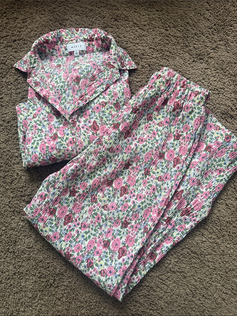 Vici Pink Floral Long Sleeve + Pant Set